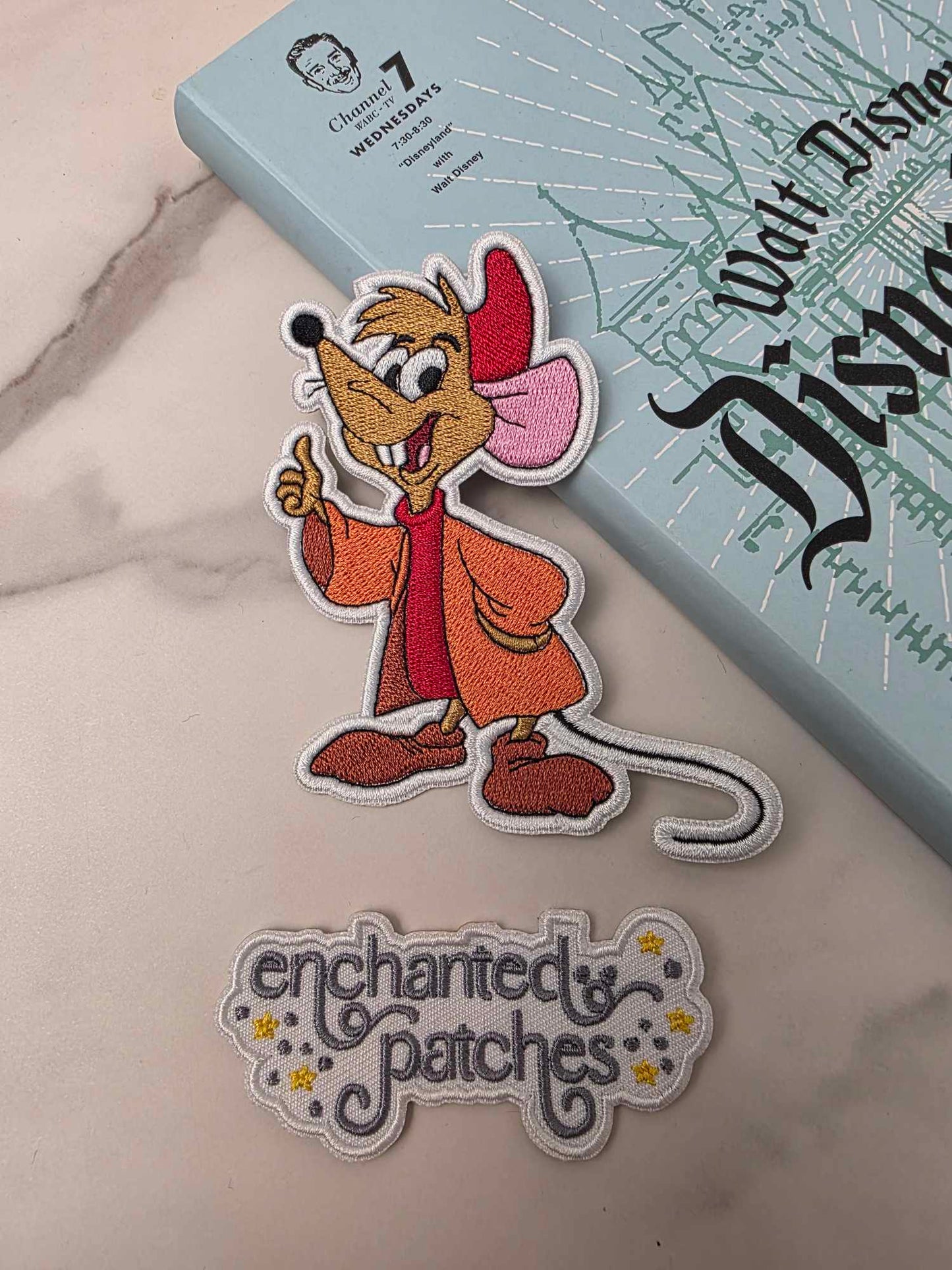 4" Glass Slipper Princess Sidekick Mouse Iron On Patch