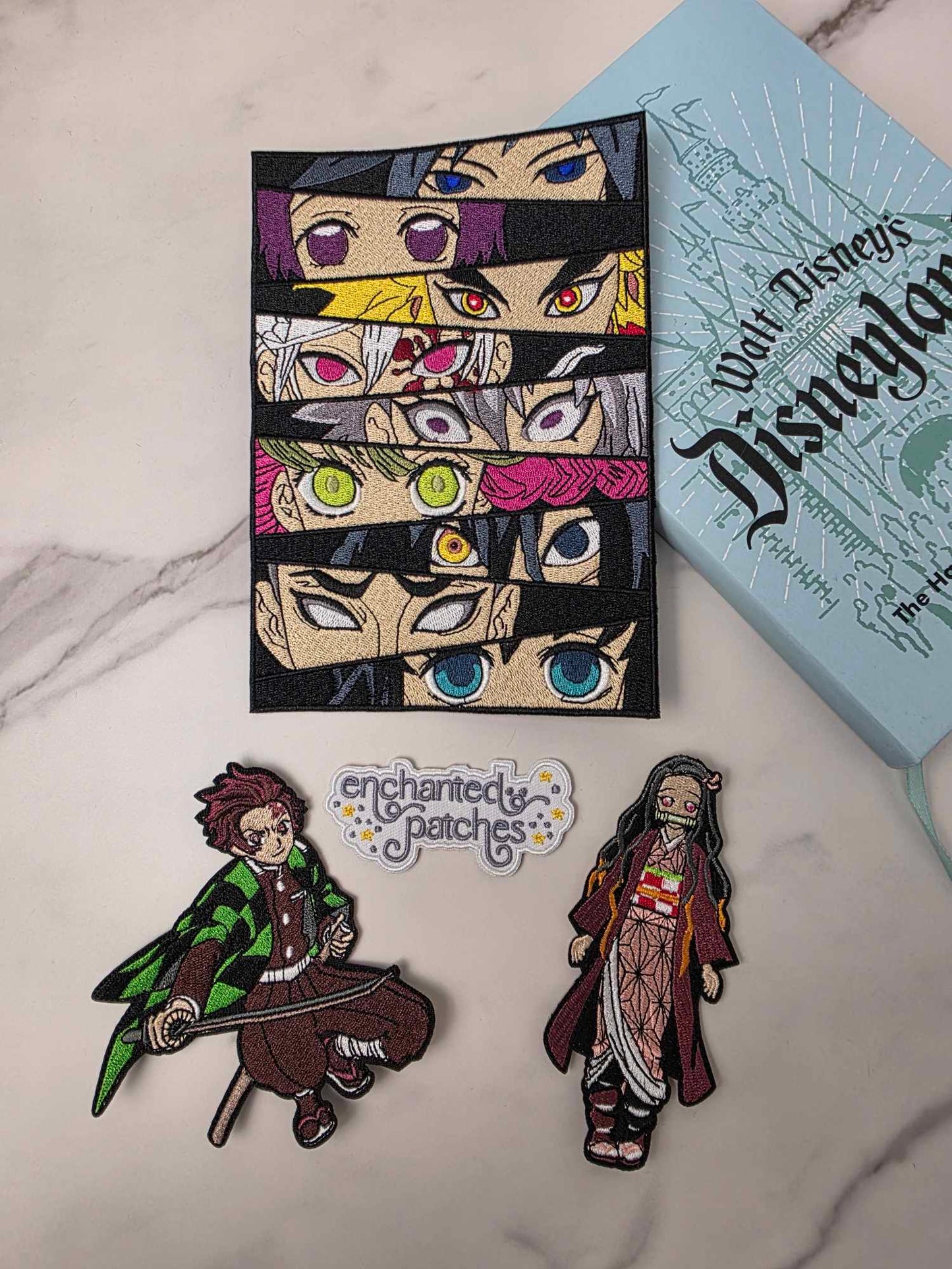 3pc - XL 7" Demon Slayer Anime Embroidered Iron On Patch