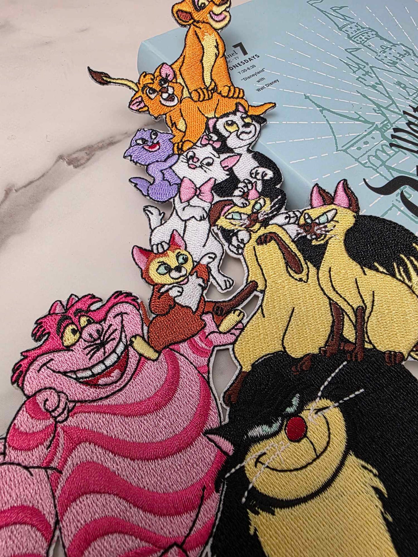 8" XL Happiest Park Cats Kitties Kittens Kitty Iron On Patch