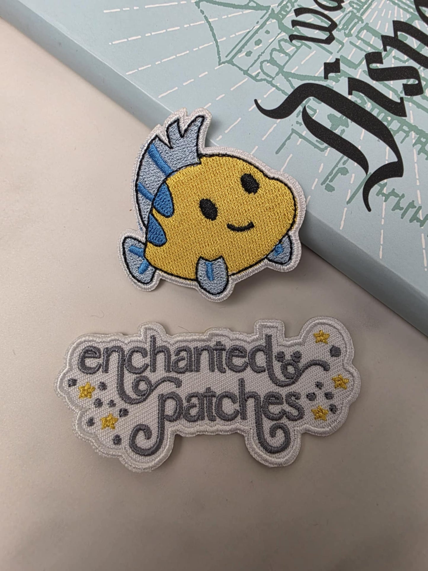 2" Kawaii Mermaid Friend Fish Embroidered Iron On Patch