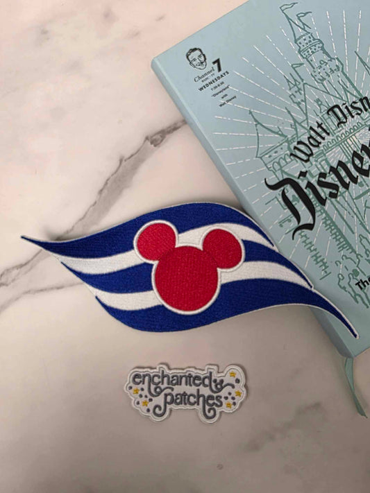 XL 8" Happiest Park Cruise Logo Embroidered Iron On Patch