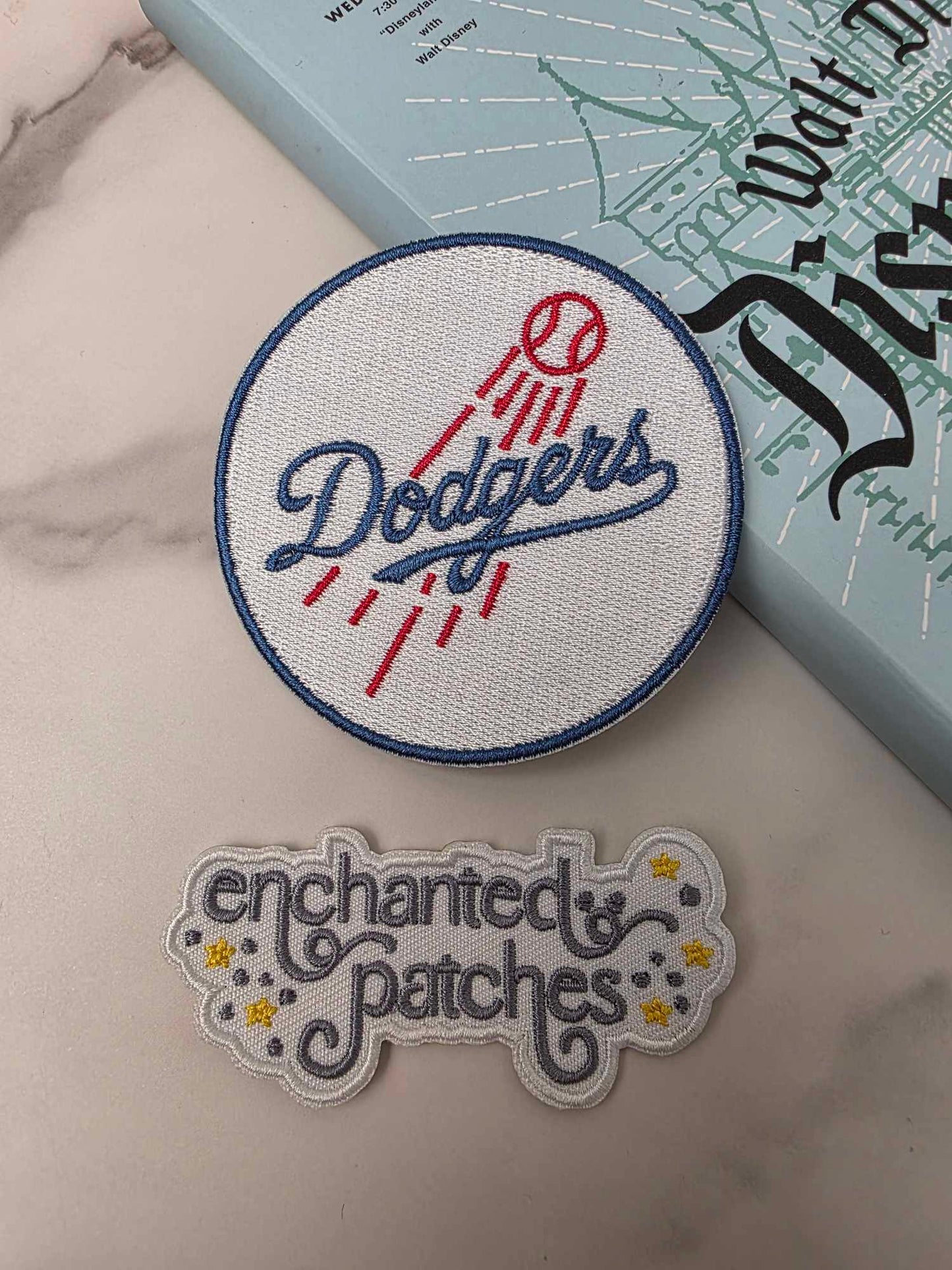 RESTOCKED - 3" LA Blue Baseball Team Logo Embroidered Iron On Patch