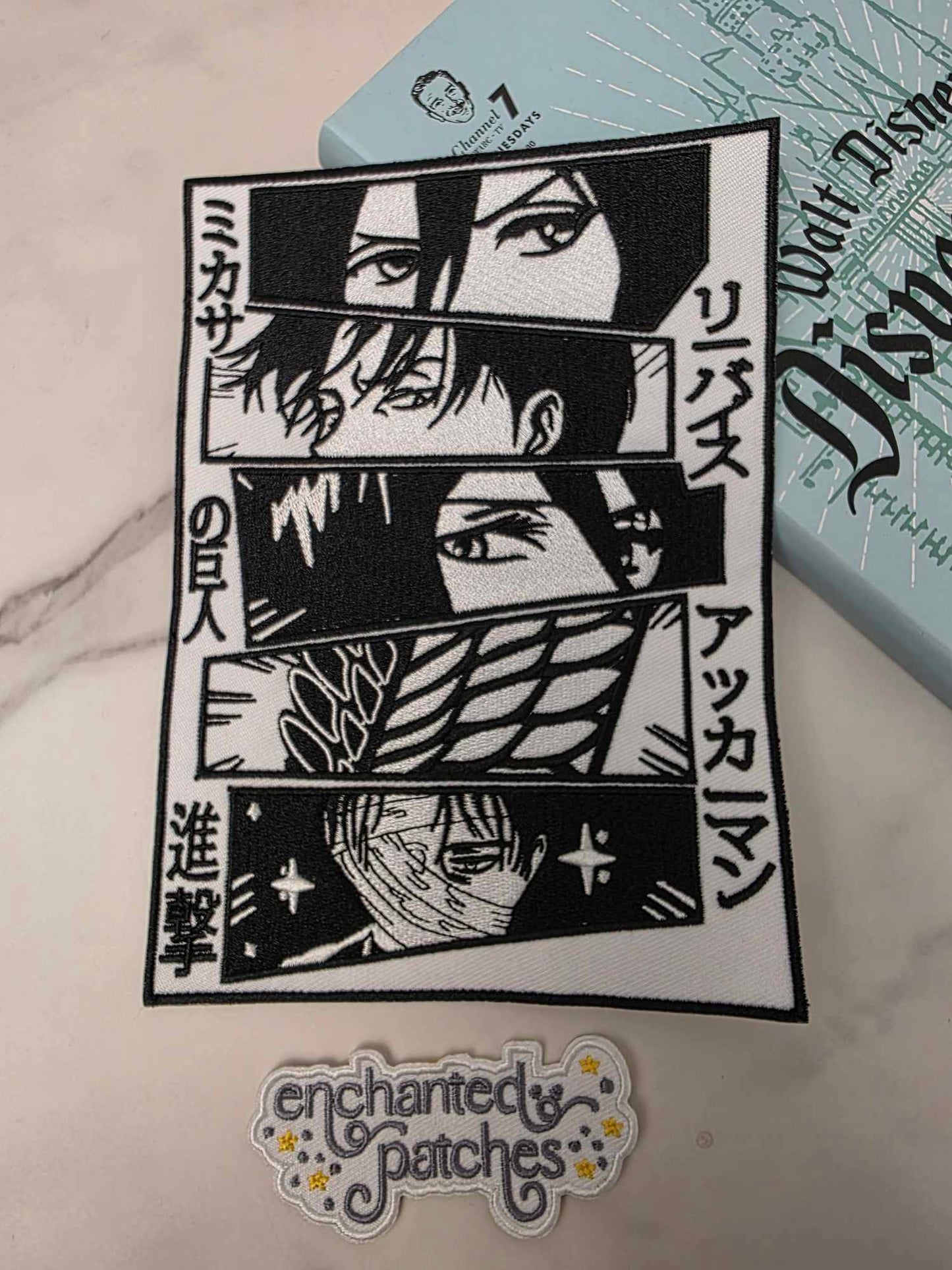 XL 7" AOT Attack on Titans Anime Embroidered Iron On Patch