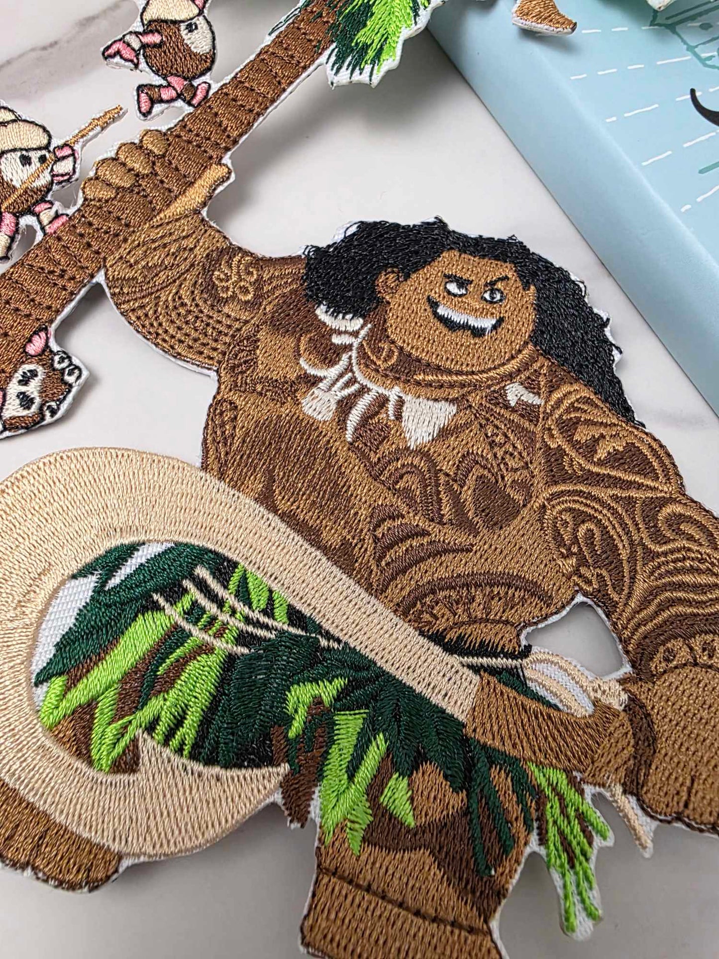 8" XL Hawaiian Island Moana Princess  Embroidered Iron On Patch