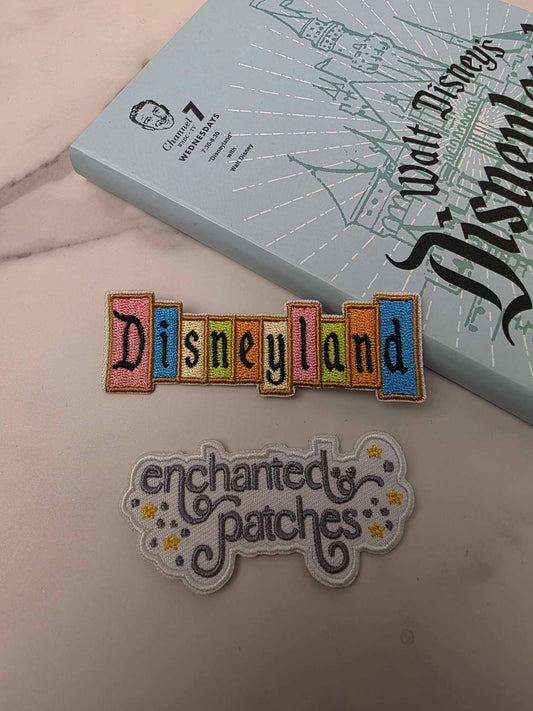 3.5" Happiest Park Vintage Logo Marquee Sign Embroidered Iron On Patch