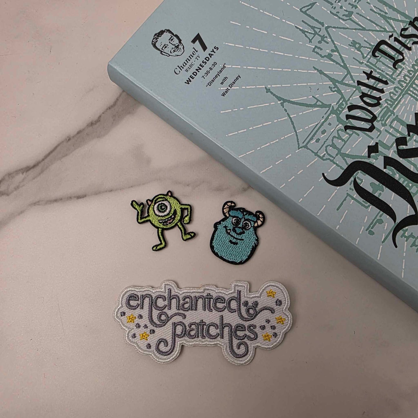2pc - 1" Mini Green Blue Monsters University Embroidered Iron On Patch