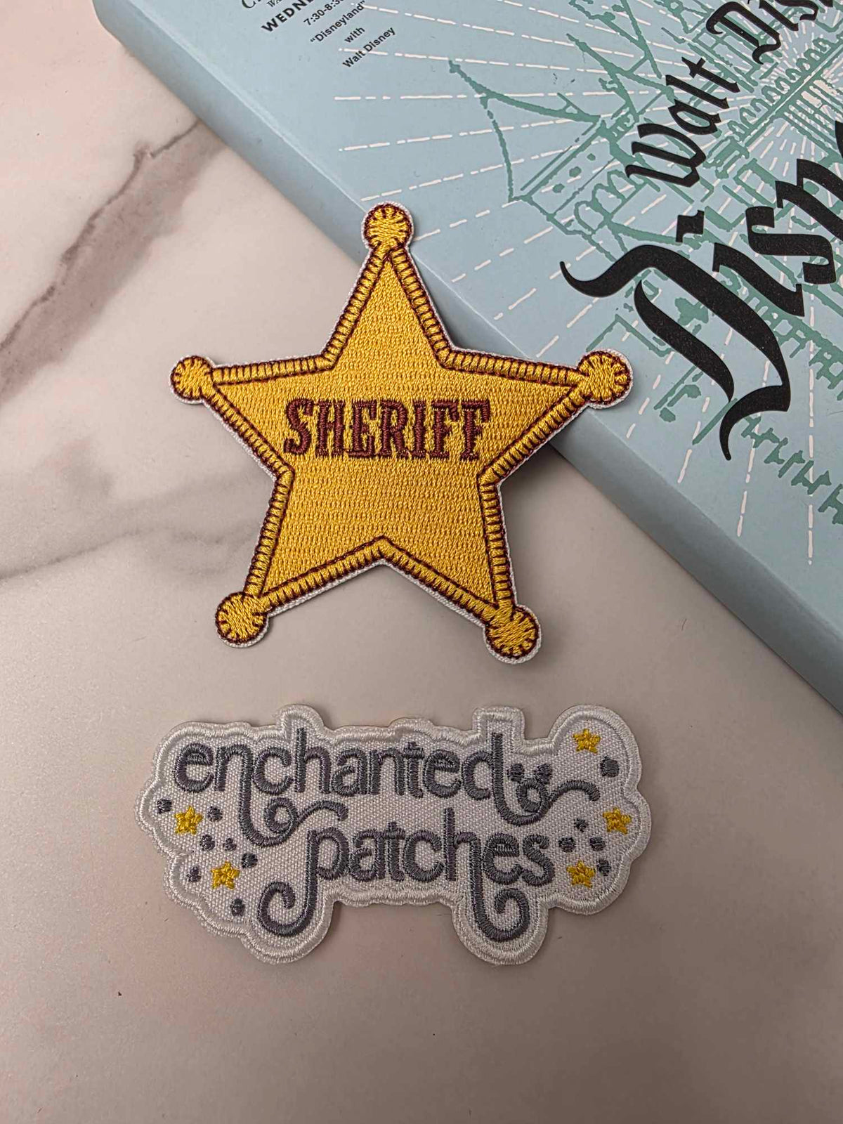 LAST THREE - 3" Cowboy Sheriff Badge Embroidered Iron On Patch