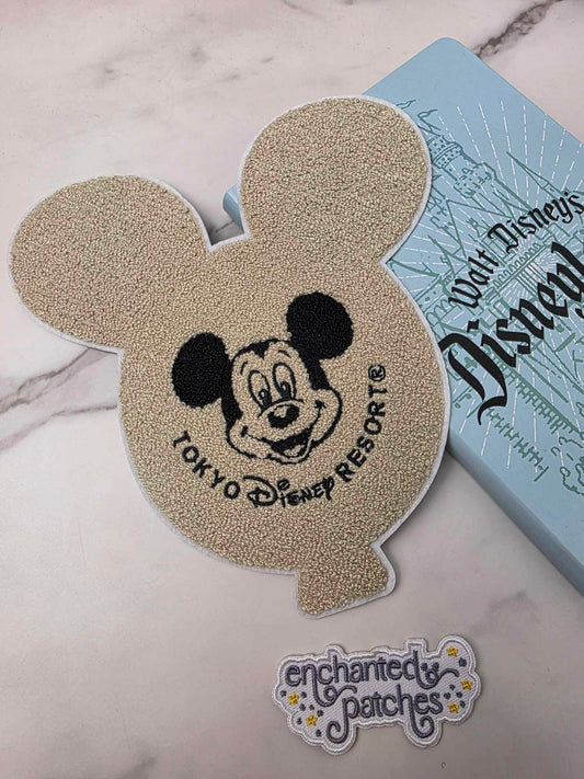 XL 8" Happiest Japan Tokyo Park Chenille Mouse Balloon Logo Embroidered Iron On Patch