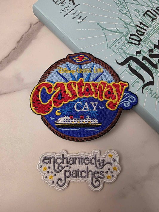 4" Magical Cruise Ship Private Island Logo Iron On Patch