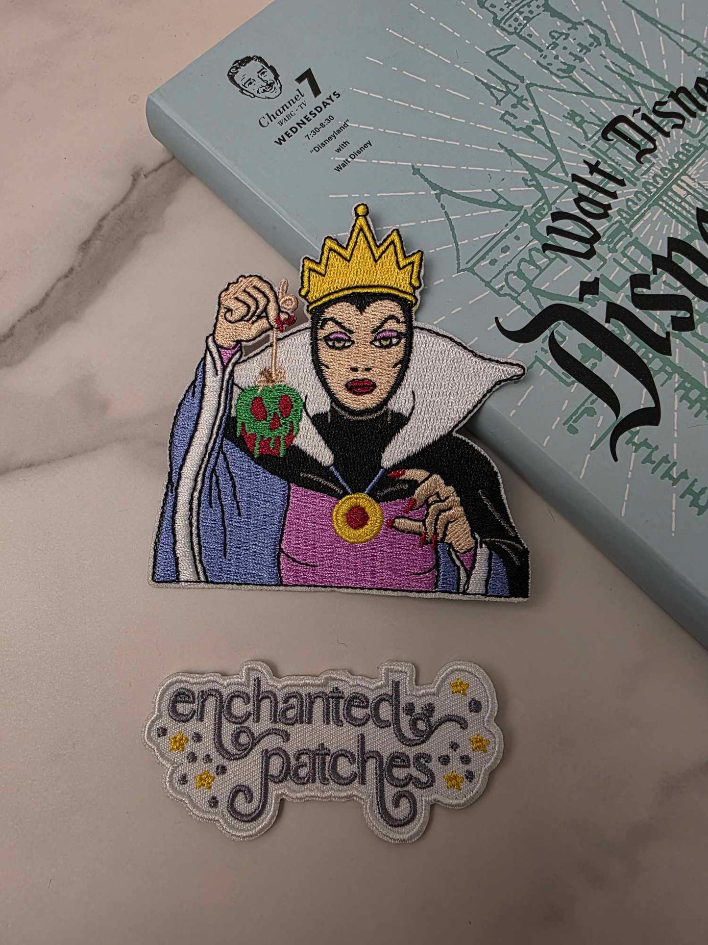 LAST THREE - 3.5" Happiest Park Poison Apple Evil Queen Villain Embroidered Iron On Patch