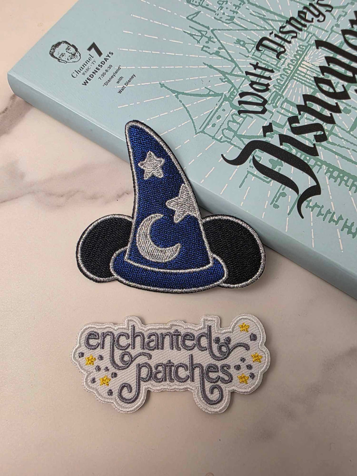 RESTOCKED - 3" Metallic Happiest Mouse Wizard Sorcerer Hat Embroidered Iron On Patch