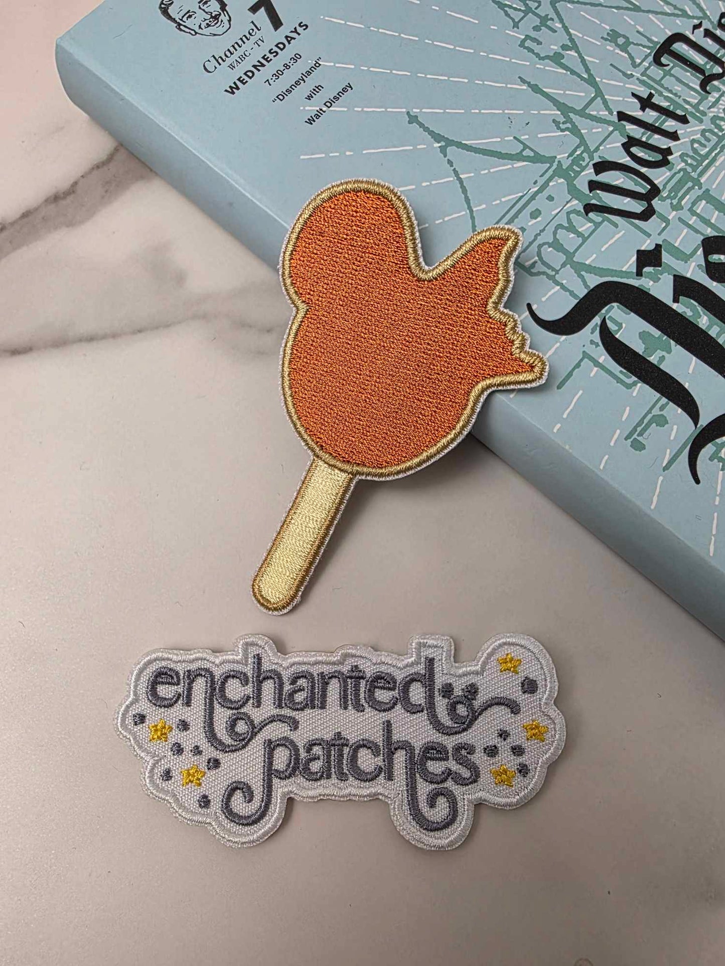 3" Pastel Happiest Mouse Shaped Ice Cream Bar Snack Embroidered Iron On Patch