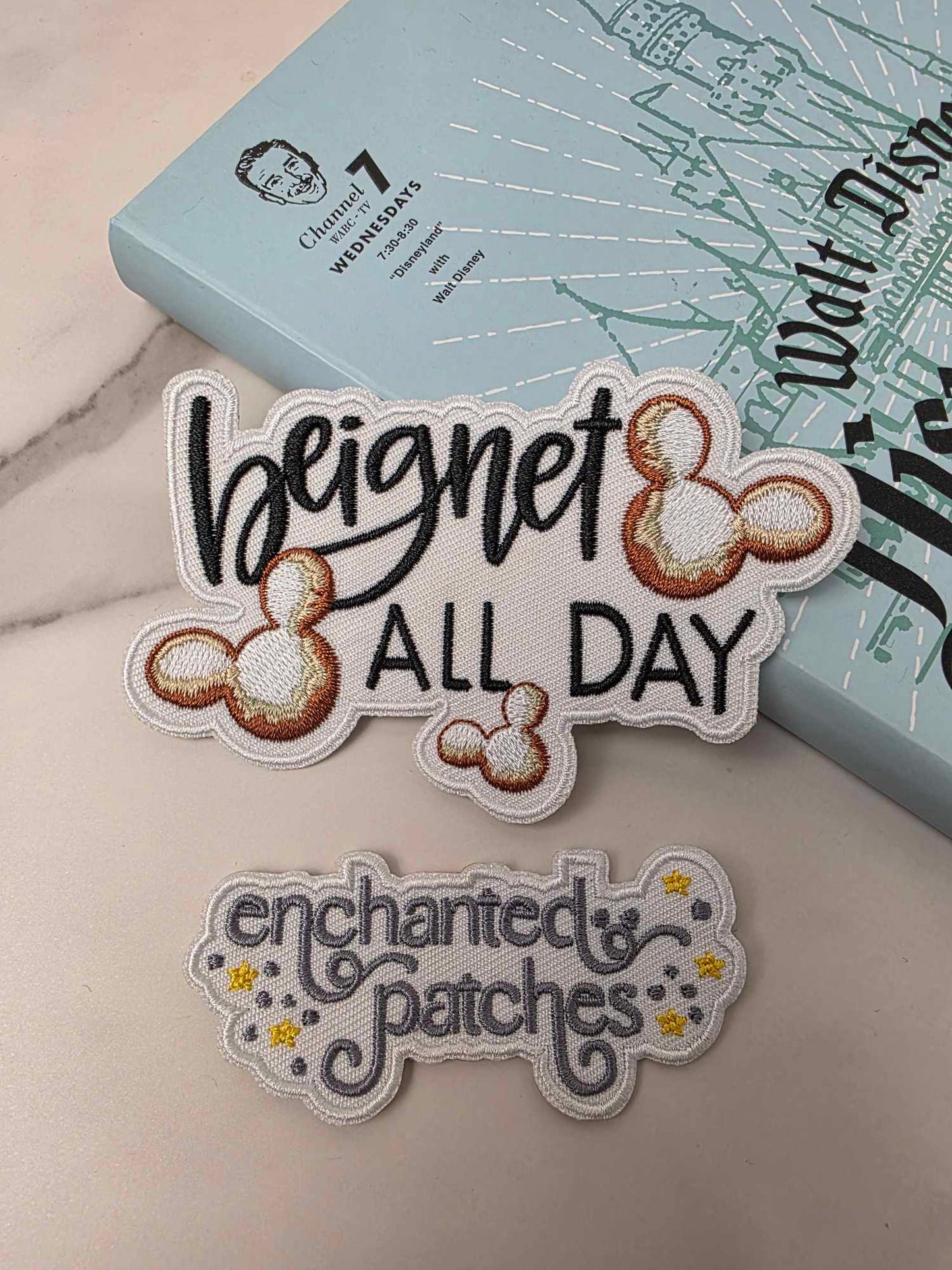 LAST ONE - 4" Beignet All Day Embroidered Iron On Patch