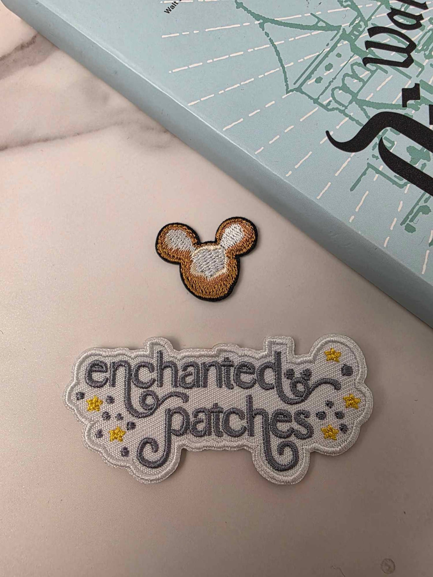 LAST NINE - 1" Mini Happiest Park Beignet Donut Snack Embroidered Iron On Patch