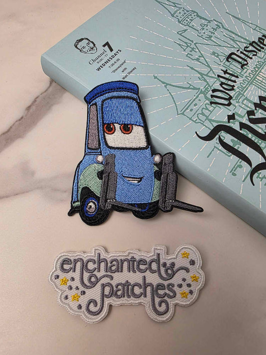 3" Blue Guido Forklift Car Cars Embroidered Iron On Patch