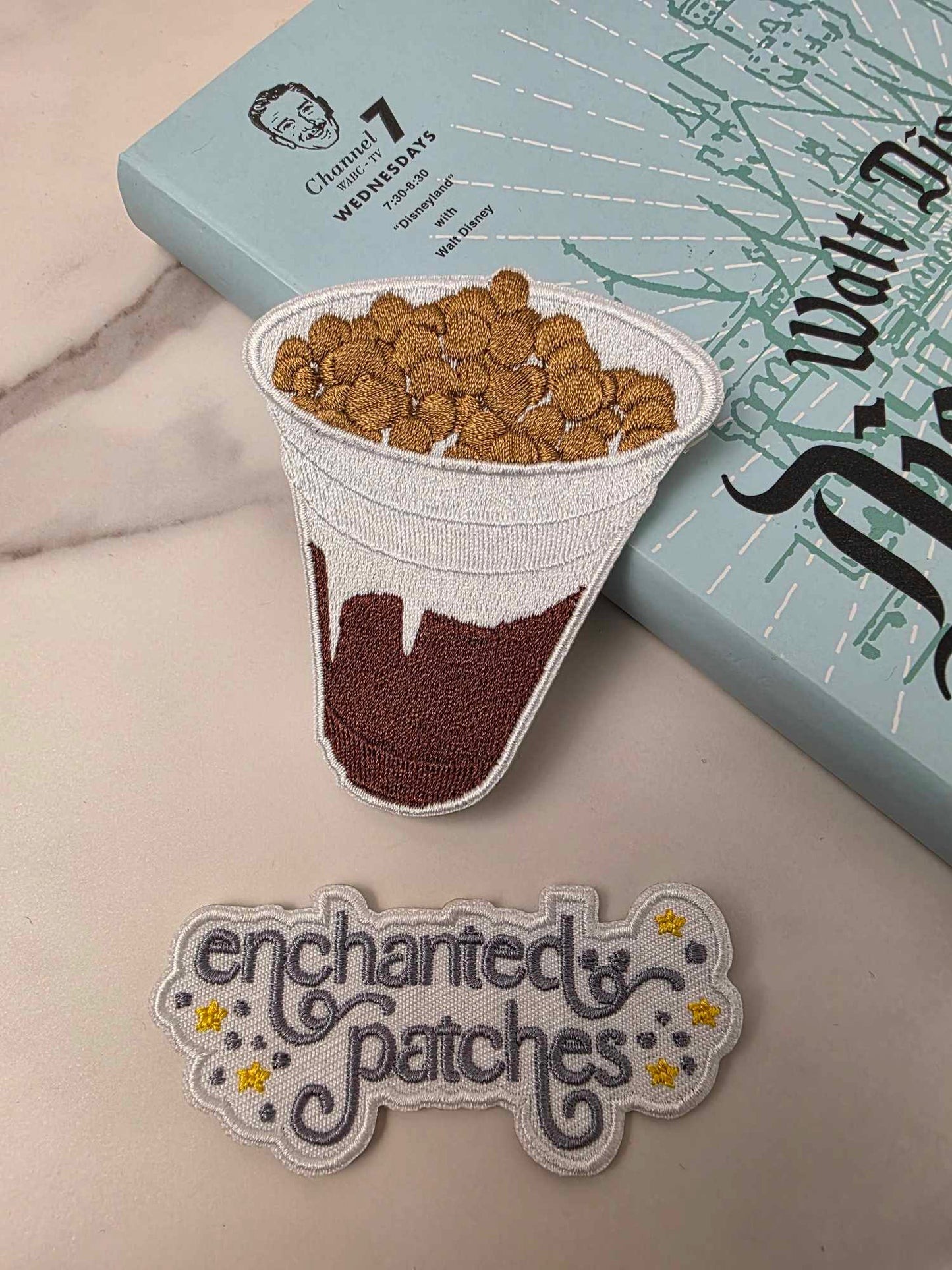 RESTOCKED - 3" Iced Cold Park Coffee with Chocolate Puffs Iron On Patch