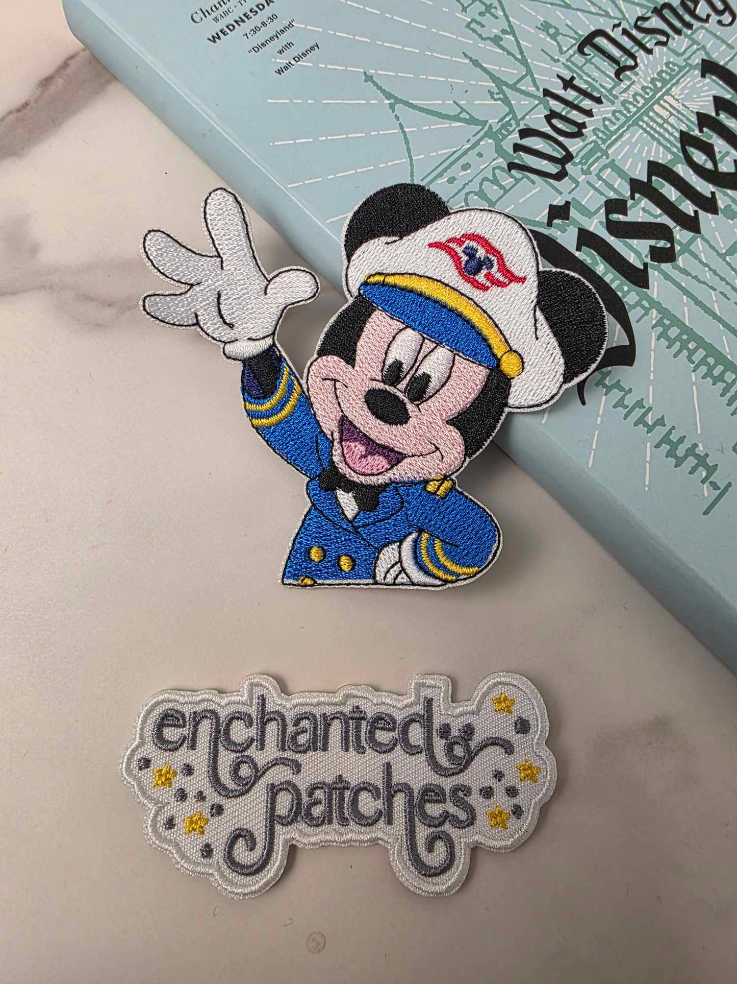 3" Magical Cruise Happiest Park Mouse Sailor Waving Iron On Patch