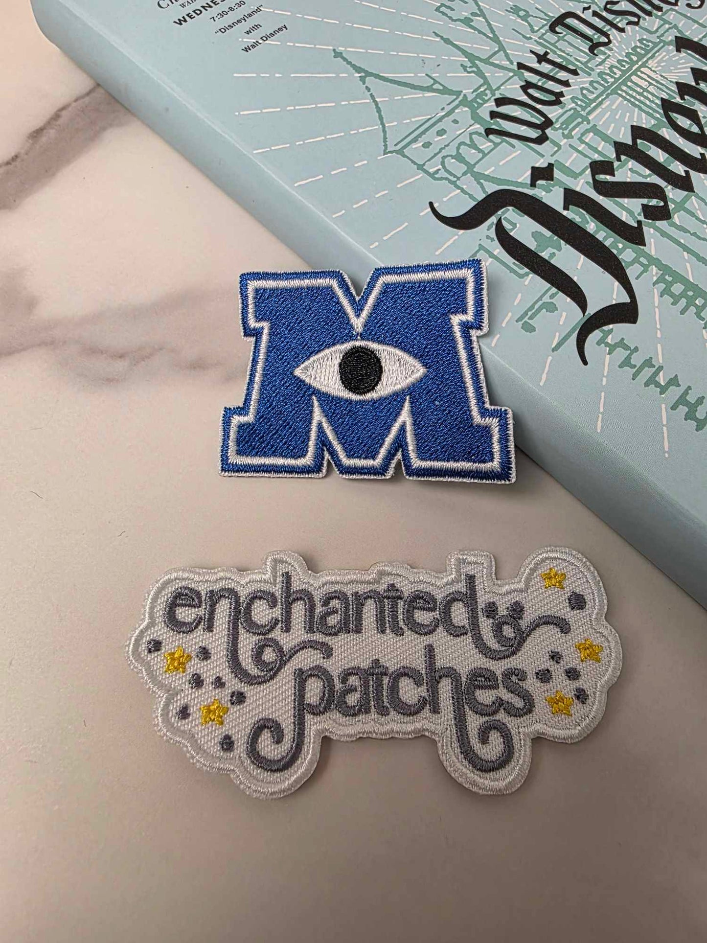LAST ONE - 2" Monsters Inc with Eyeball Eye Logo Embroidered Iron On Patch