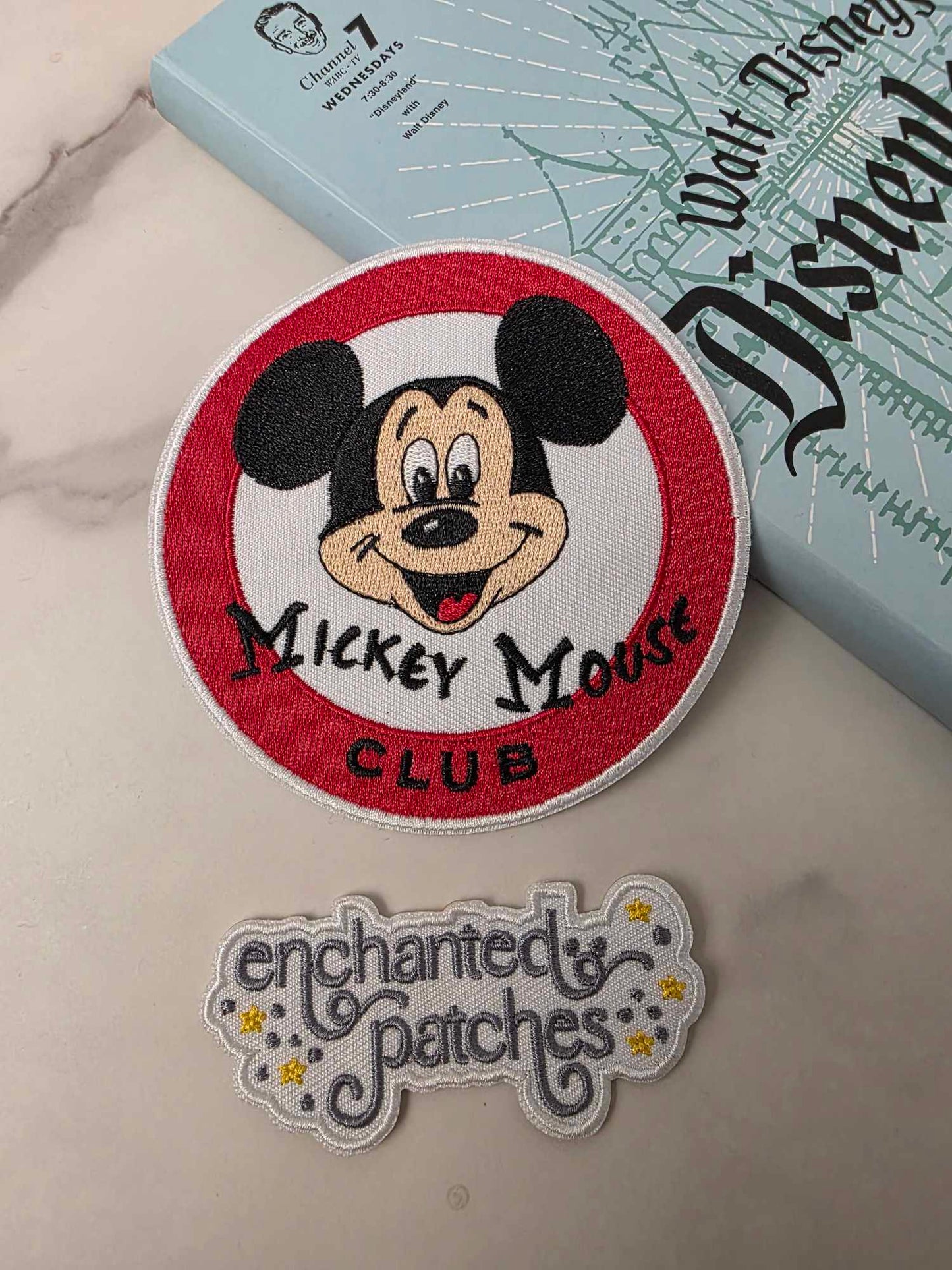 4" Happiest Mouse Club Vintage Embroidered Iron On Patch