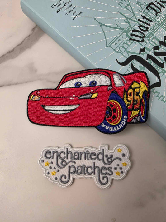 4" Red Race Car Cars Land Embroidered Iron On Patch