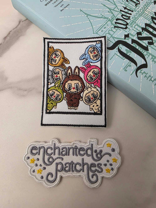 3" Viral Pop Mart Polaroid LaBuBu Doll Embroidered Iron On Patch