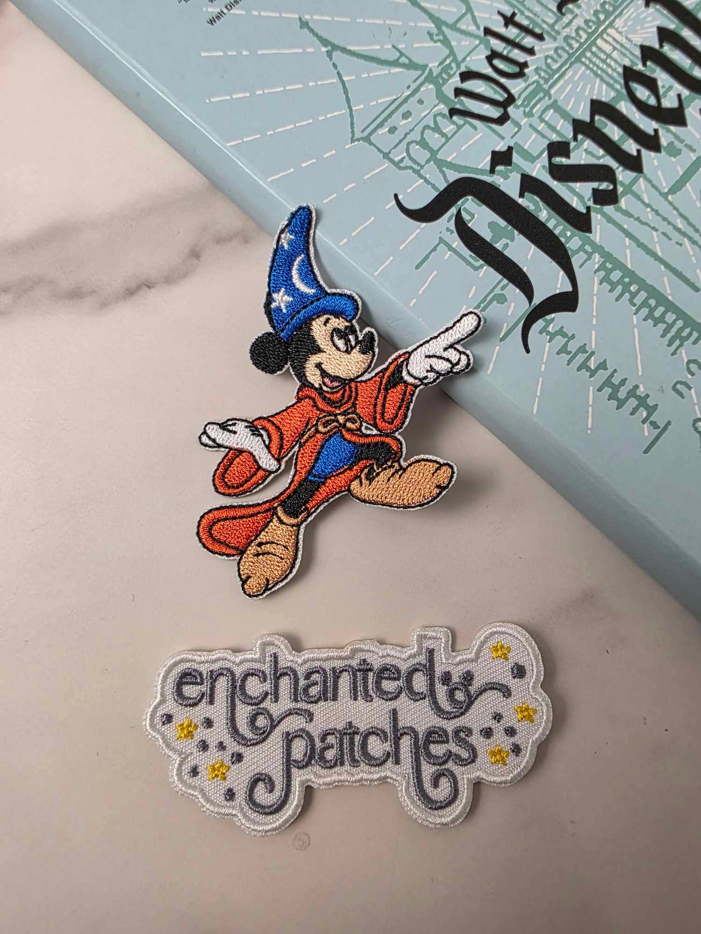 3" Happiest Mouse Wizard Sorcerer Pointing Finger Embroidered Iron On Patch