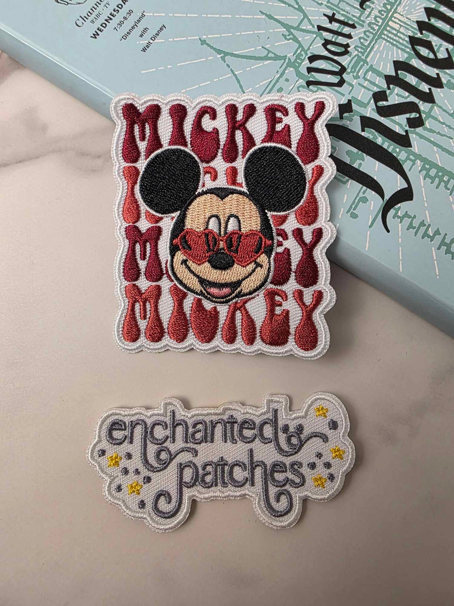 3" Valentine Sweethearts Mouse with Heart Glasses Love Iron On Patch