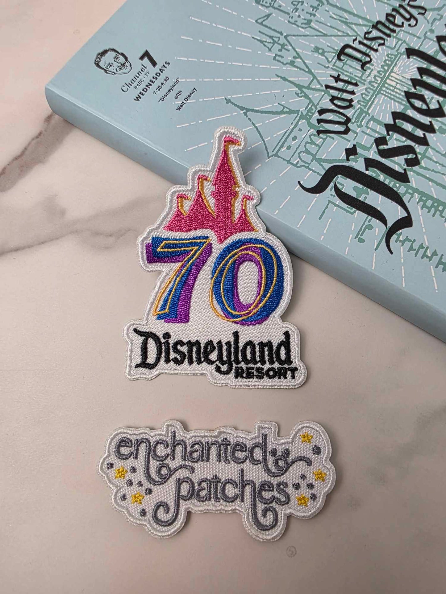 3" Happiest Park Castle 70th Anniversary Logo Embroidered Iron On Patch