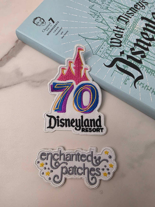 3" Happiest Park Castle 70th Anniversary Logo Embroidered Iron On Patch