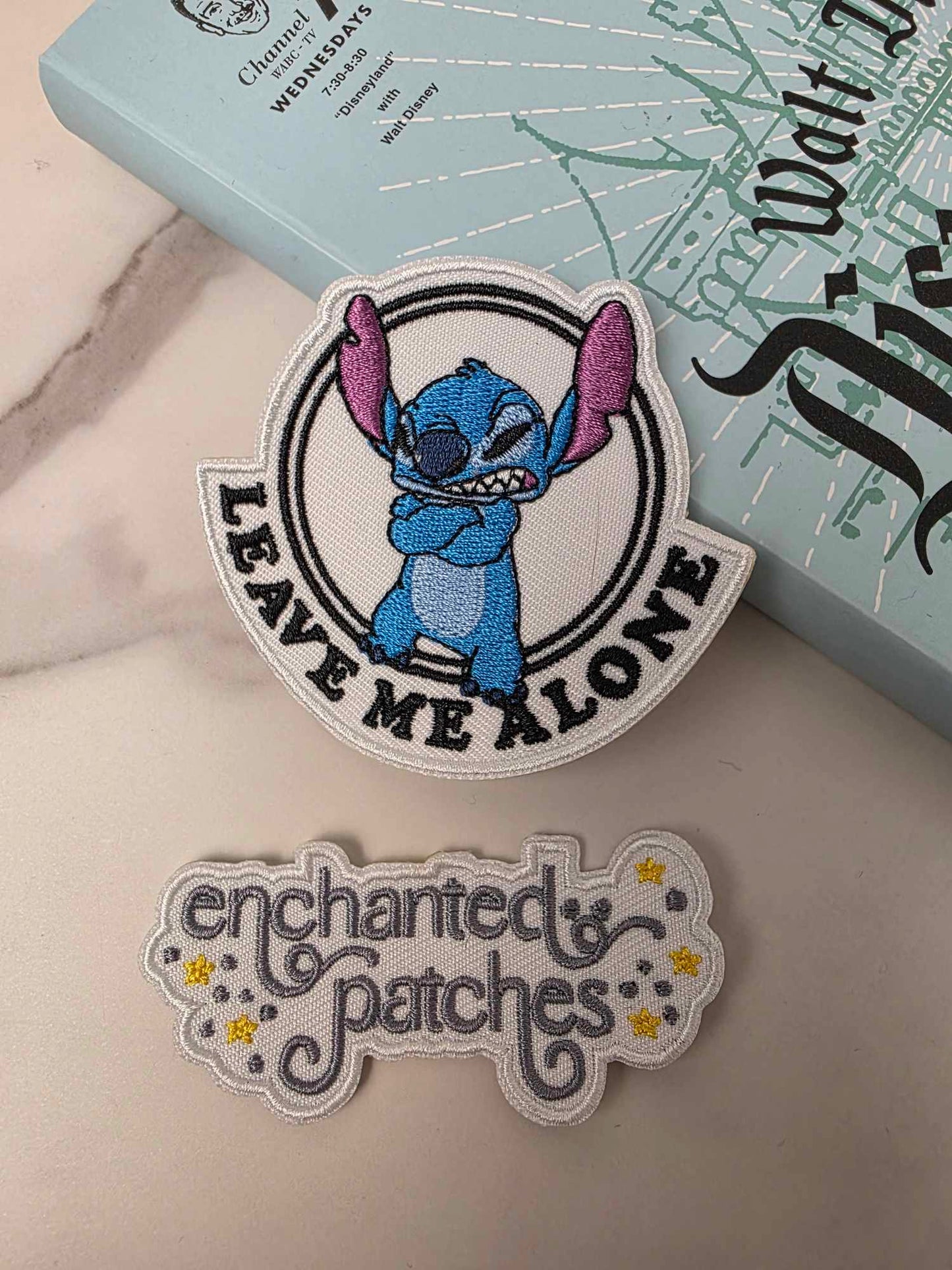 LAST NINE - 3" Blue Alien Leave Me Alone Angry Embroidered Iron On Patch