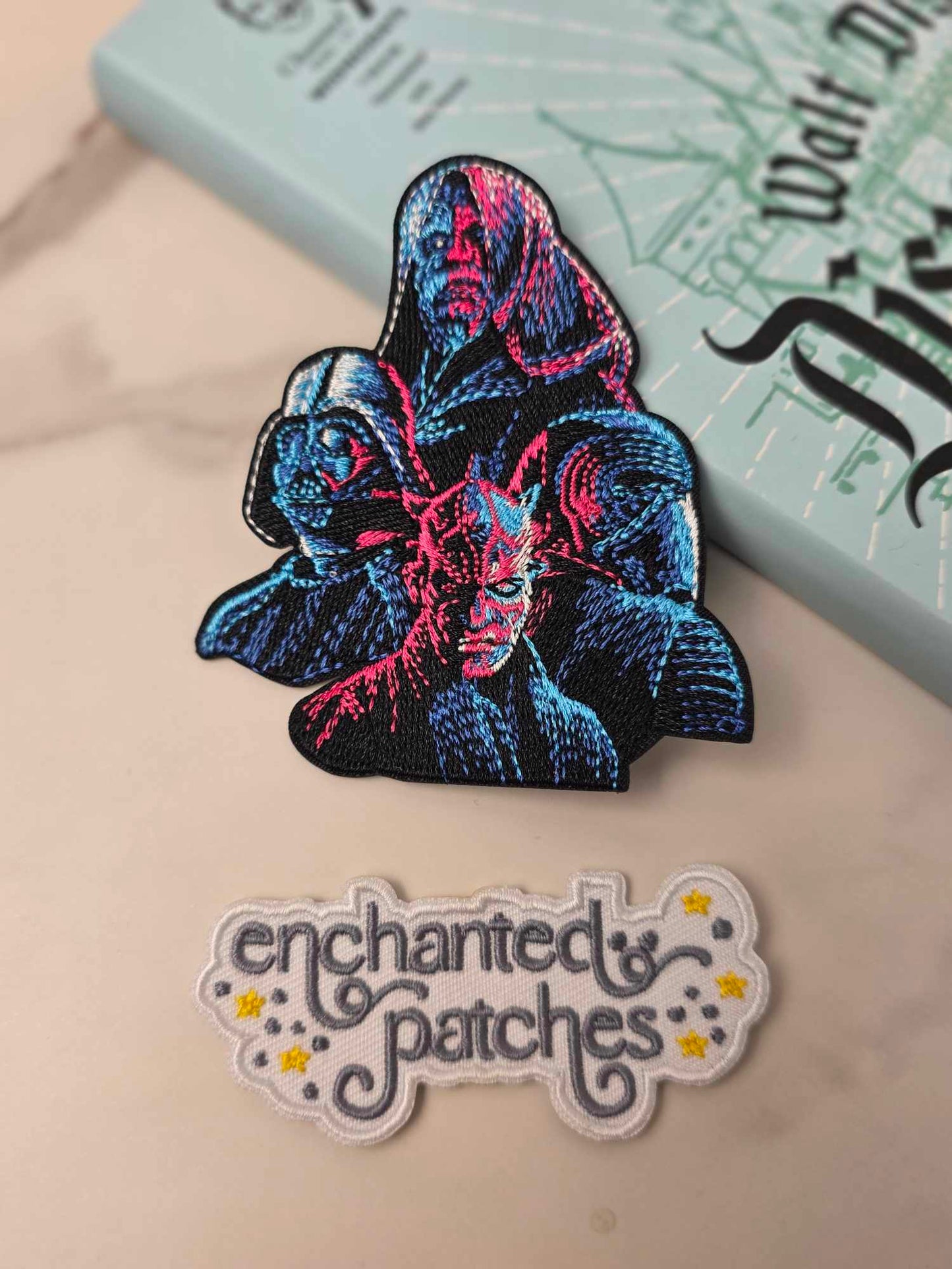 3.5" SW Star Galaxy Black Villain Dark Side Iron On Patch