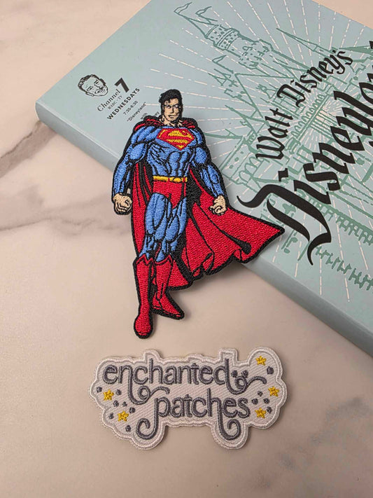 4" Super Hero Superman Logo Embroidered Iron On Patch