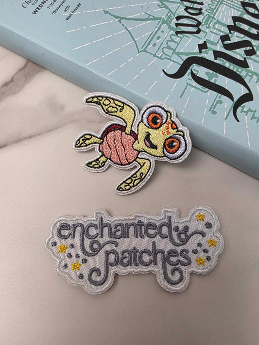 2" Baby Sea Turtle Iron On Patch