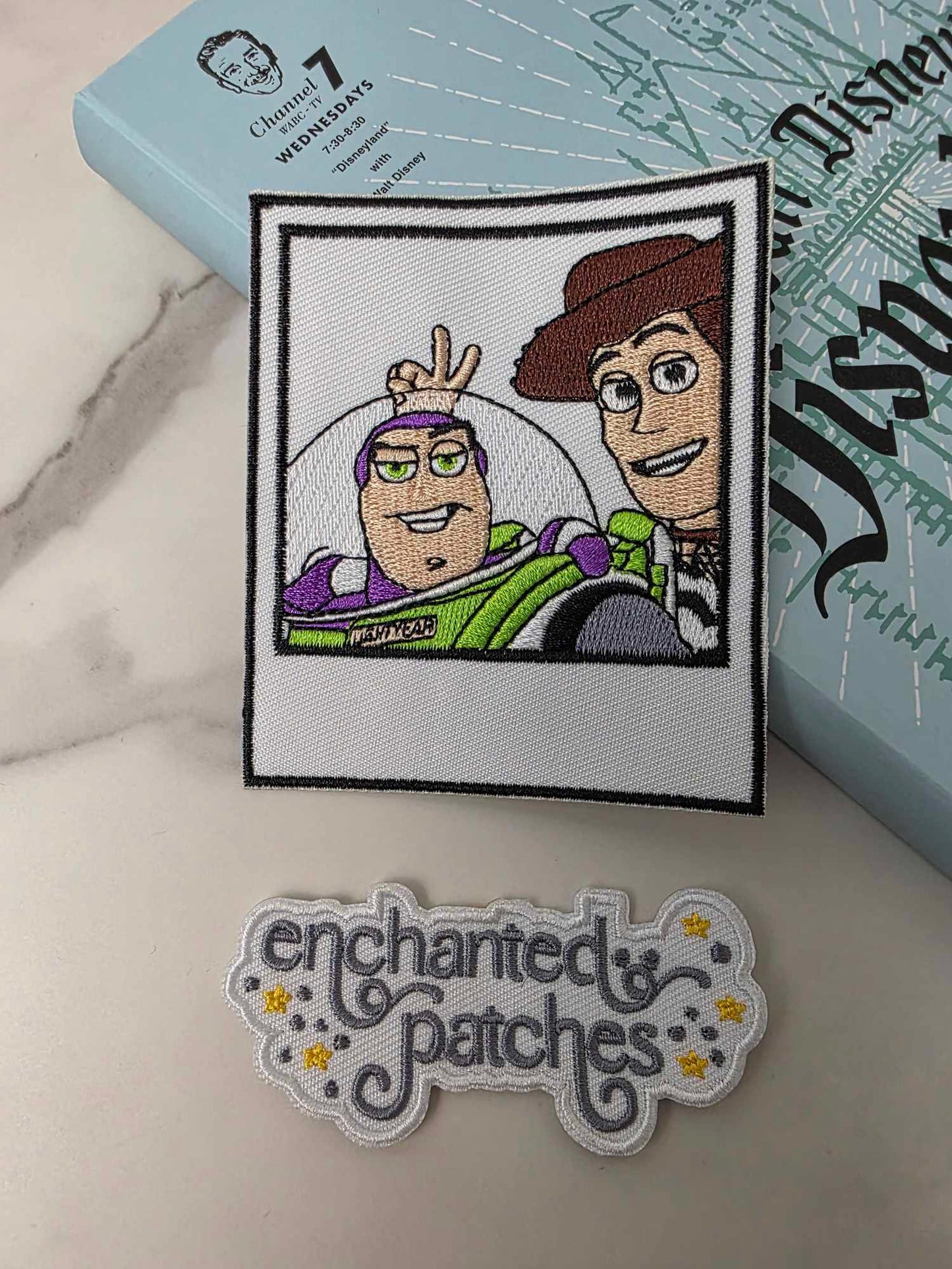 3.5" Space Ranger and Cowboy Polaroid BFF Boys Iron On Patch