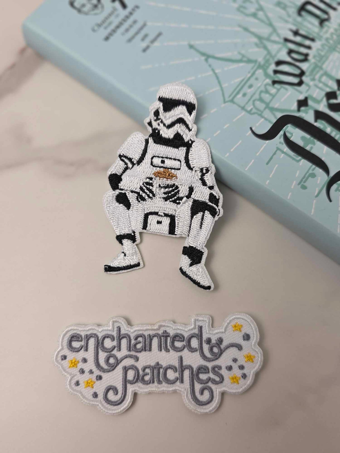 3" Star Galaxy Soldier with Cold Brew Coffee Embroidered Iron On Patch