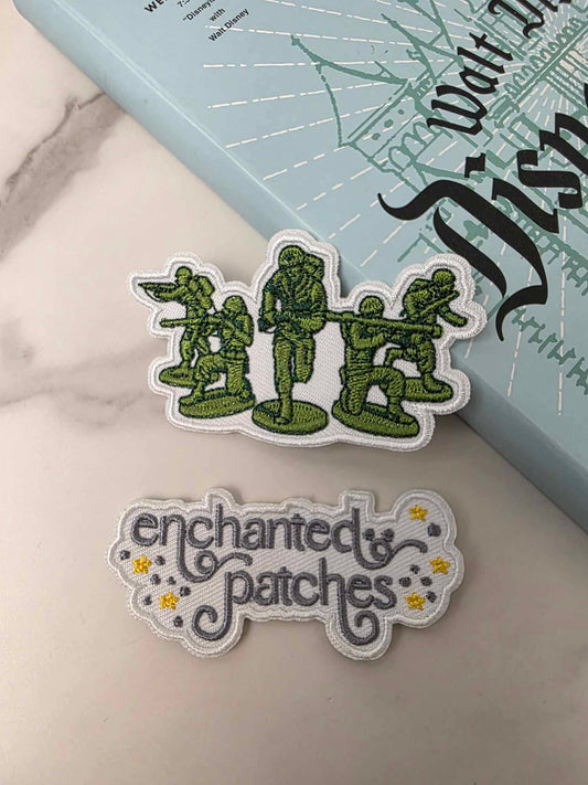 3" Green Army Men Toys Iron On Patch