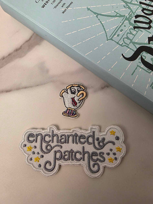 1" Mini Teacup Chip Reading Princess Friend Embroidered Iron On Patch