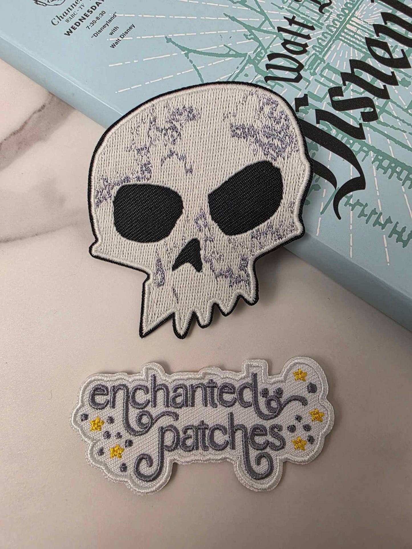 3" Glow in the Dark Toy Villain Skeleton Skull Halloween Iron On Patch