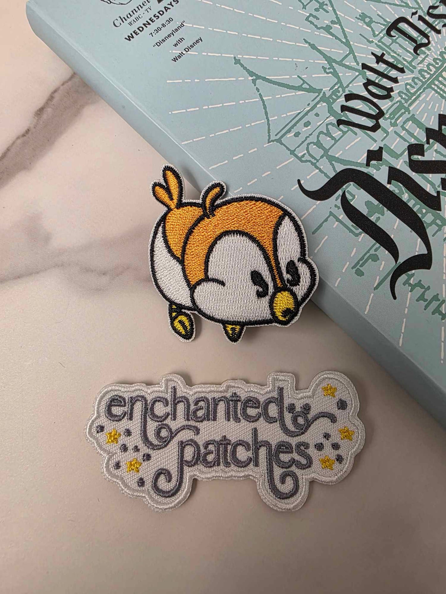 2" Little Orange Railroad Cartoon Bird Iron On Patch