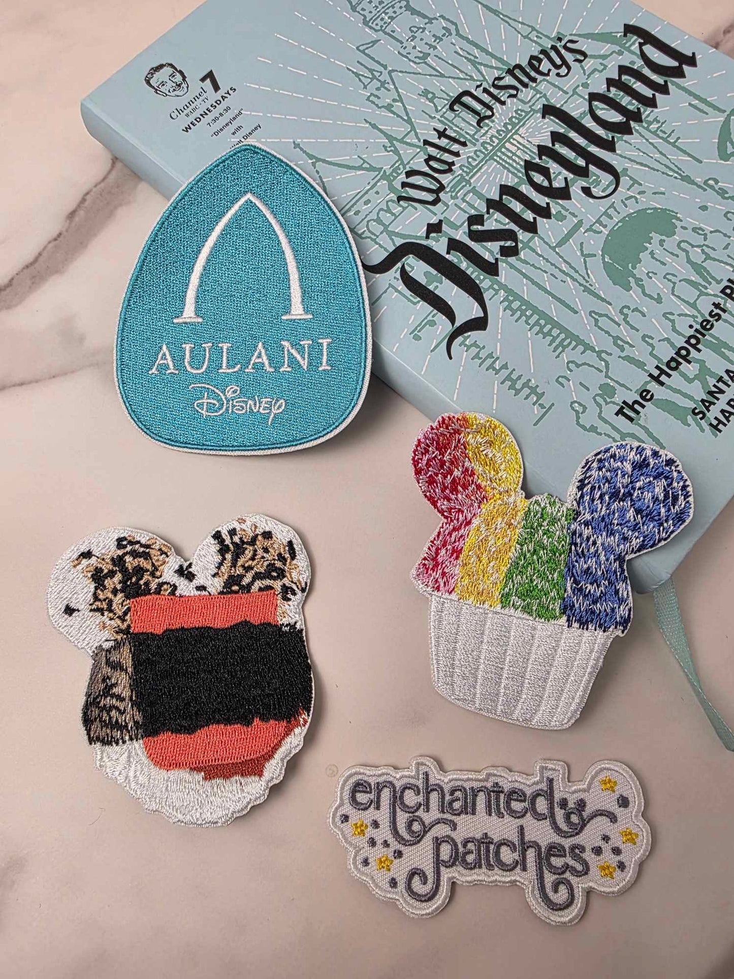 3pc Set - 3.5" Magical Hawaiian Resort Logo Iron On Patch