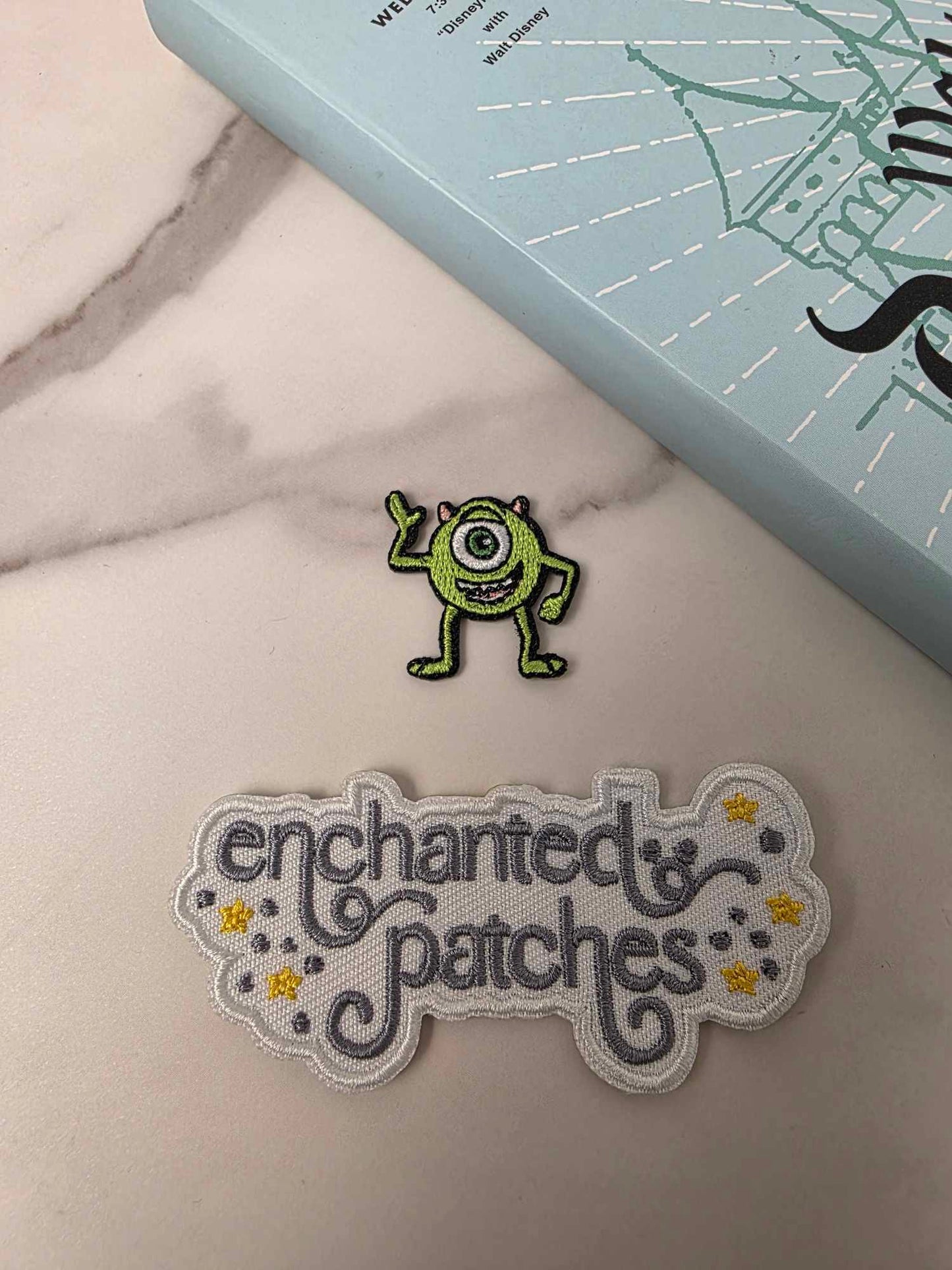 1" Mini Green Monsters University Embroidered Iron On Patch