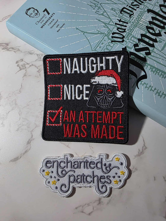 3" Christmas SW Star Galaxy An Attempt Was Made Iron on Patch
