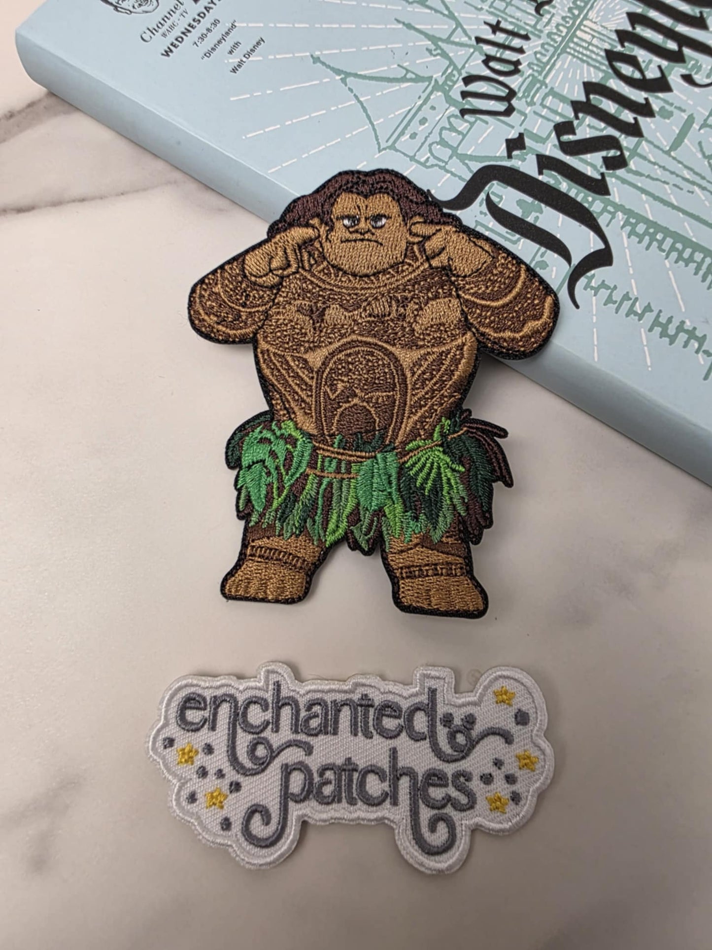 3.5" Island Hawaiian Man with Tattoo Embroidered Iron On Patch