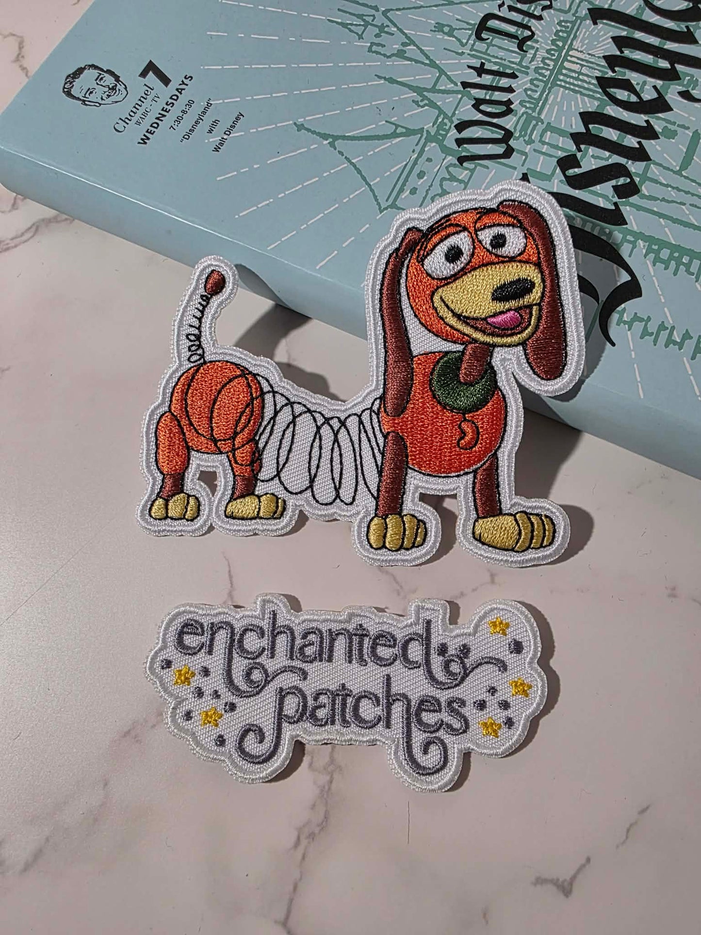 4" Toy Hotdog Slinky Dog Embroidered Iron On Patch