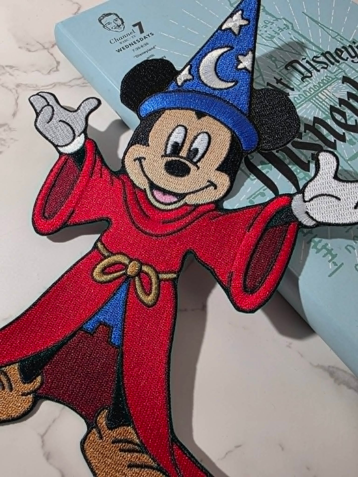 NEW DROP - 8" XL Happiest Park Mouse in Sorcerer Outfit Robe Embroidered Iron On Patch