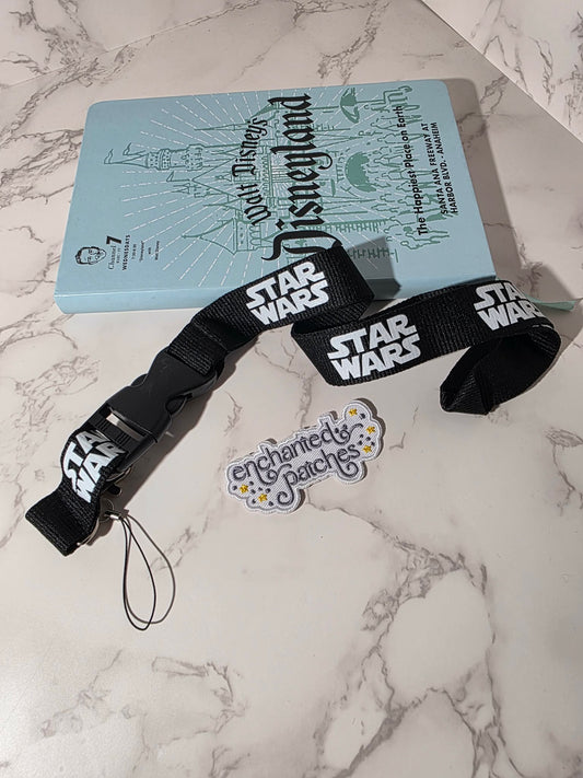 Star Wars Logo Black Lanyard -- Perfect to Store All Your Pins