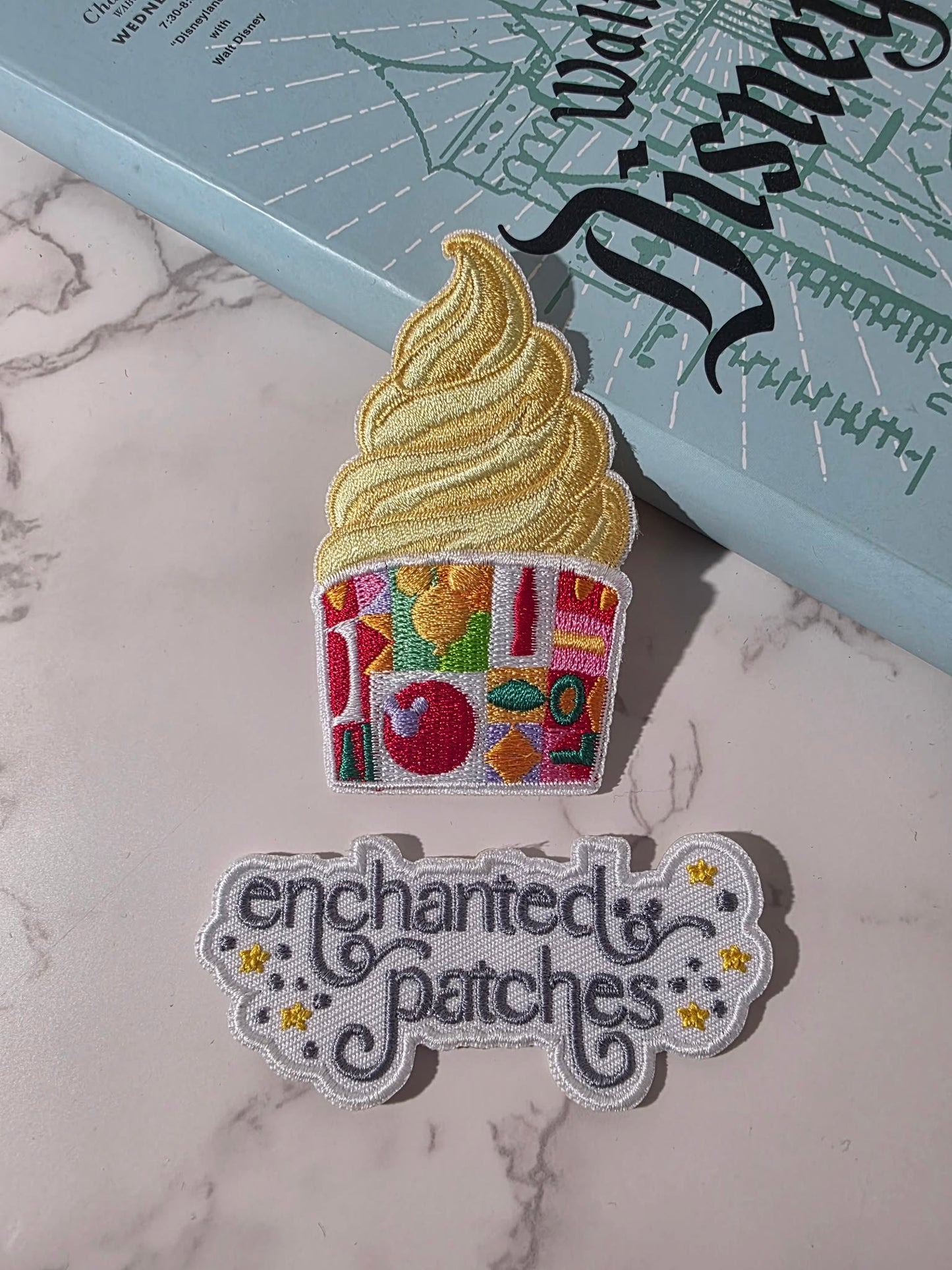 3" Happiest Park Pineapple Dole Whip Ice Cream Snack Embroidered Iron On Patch