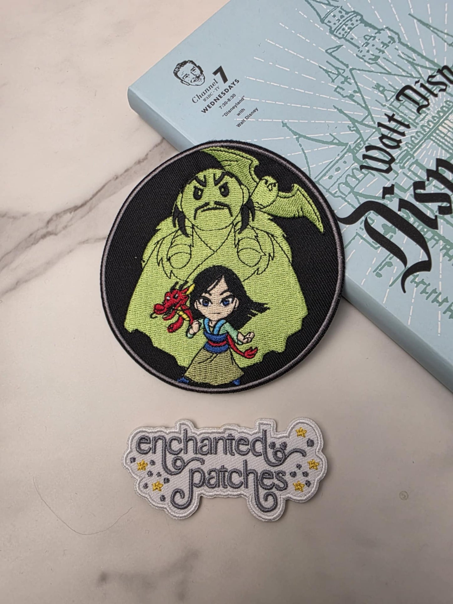 4" Kawaii Mulan and Villain Chinese Princess Embroidered Iron On Patch
