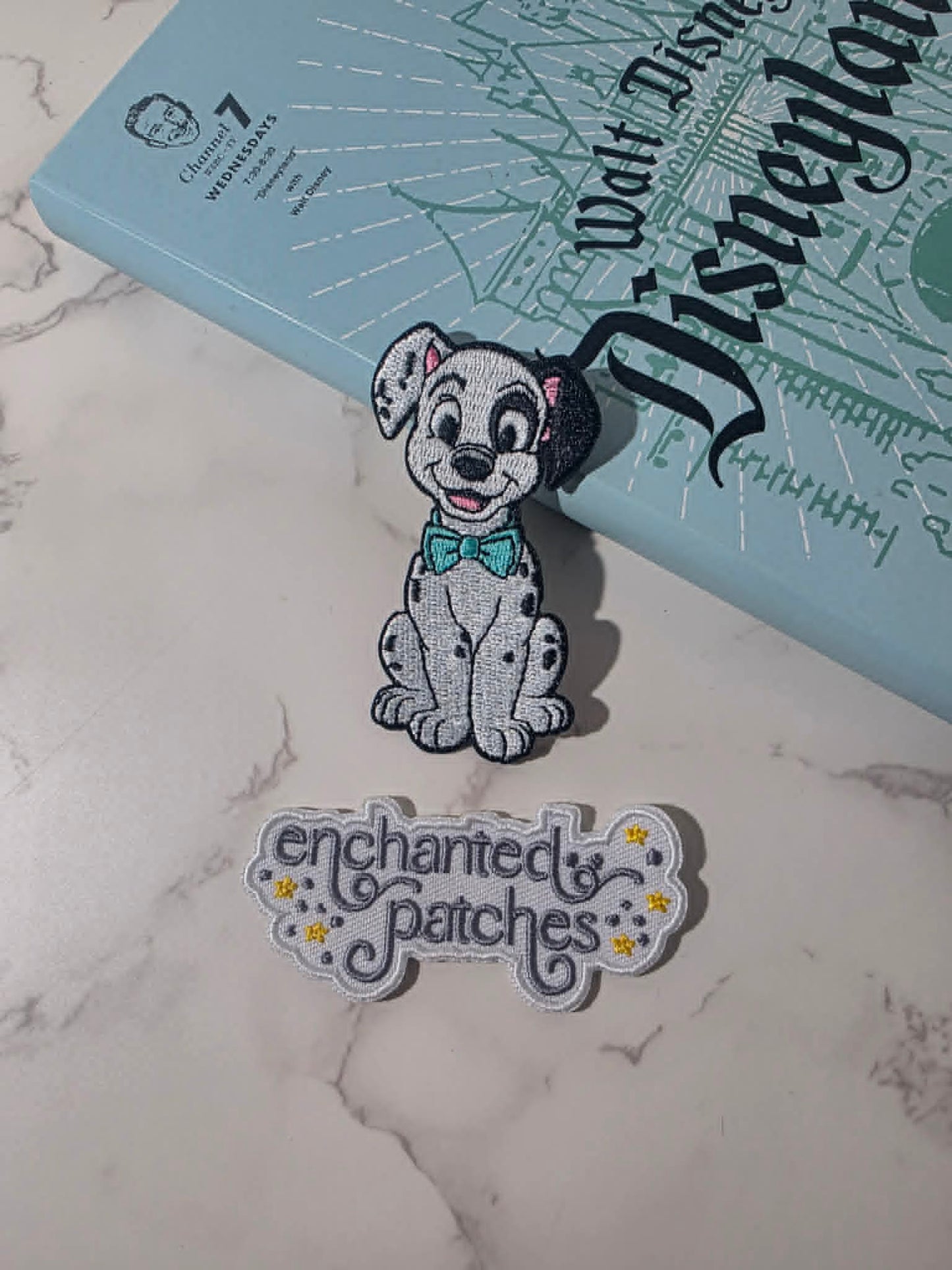 NEW DROP - 3" Happiest Park Boy Dalmatian Puppy with Bow Tie Embroidered Iron On Patch