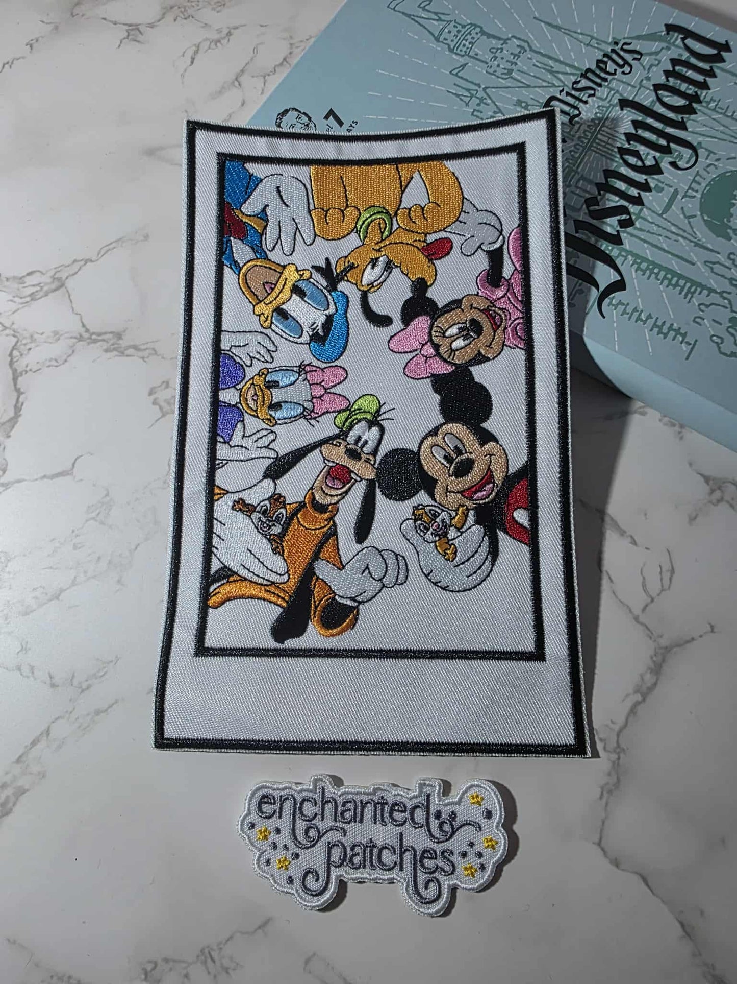 8" XL Polaroid Fab 6 Mouse Dog Duck BFF Friends Bestie Iron On Patch
